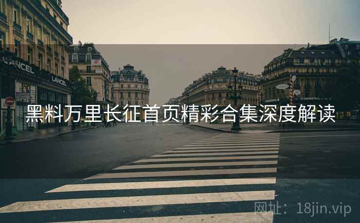 黑料万里长征首页精彩合集深度解读