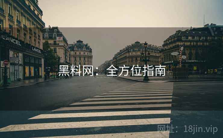 黑料网：全方位指南