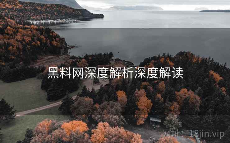 黑料网深度解析深度解读