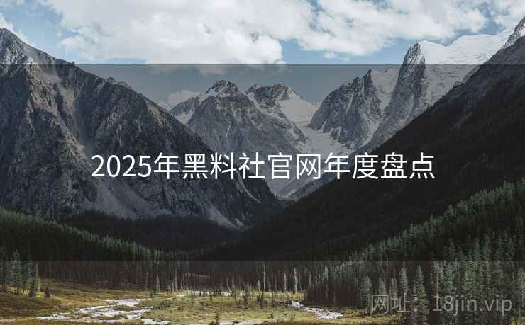 2025年黑料社官网年度盘点