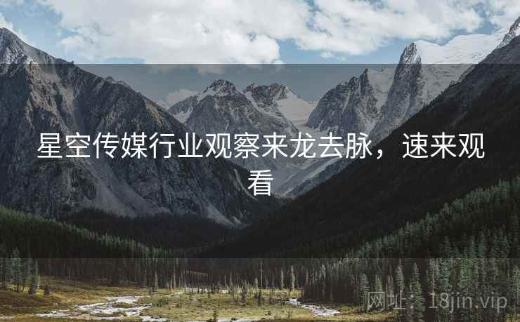 星空传媒行业观察来龙去脉，速来观看