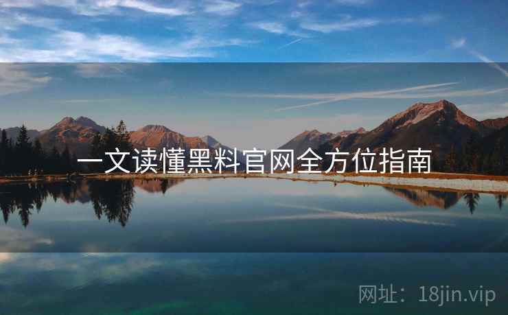 一文读懂黑料官网全方位指南