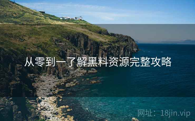 从零到一了解黑料资源完整攻略