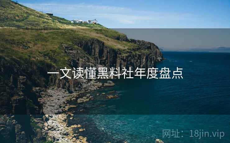 一文读懂黑料社年度盘点